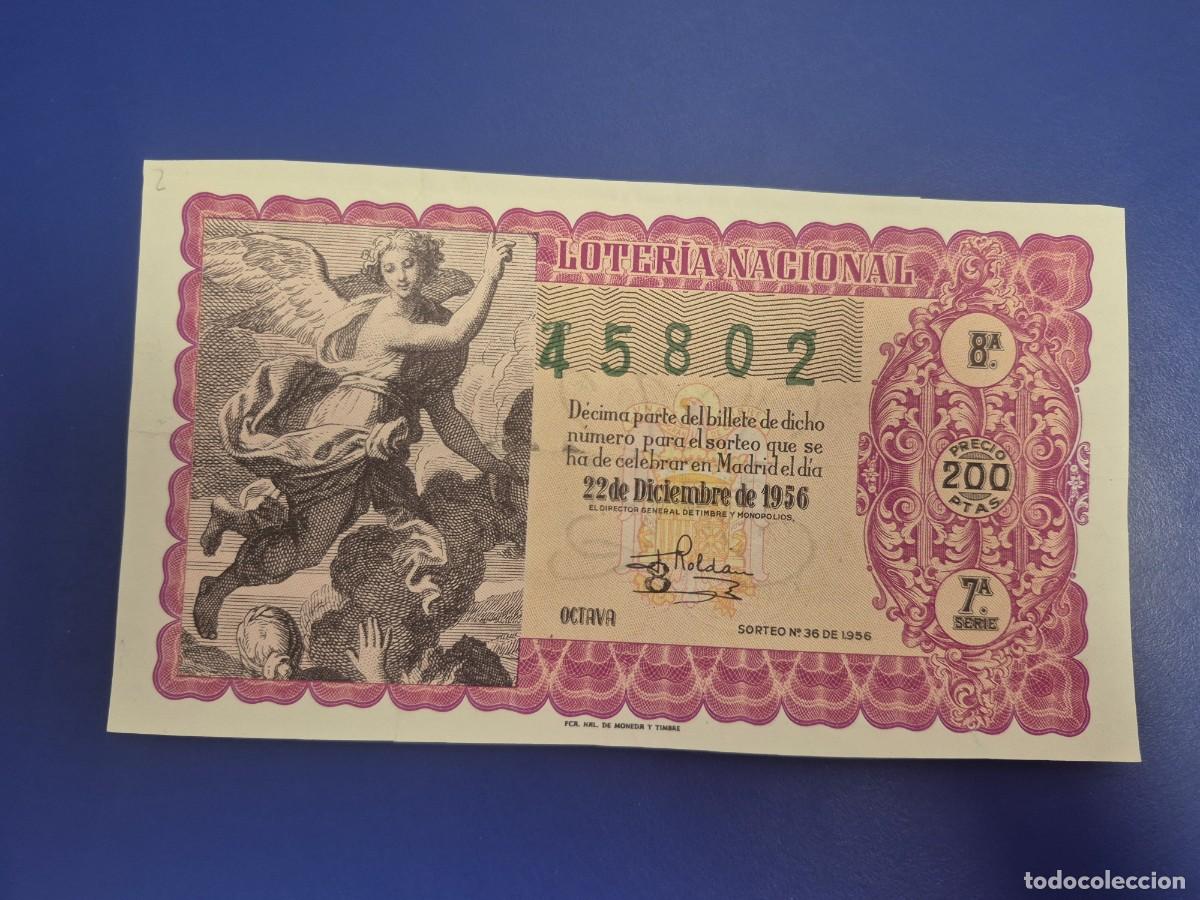 Loter&iacute;a nacional: LOTERIA NACIONAL SORTEO 36 DE 1956 NAVIDAD