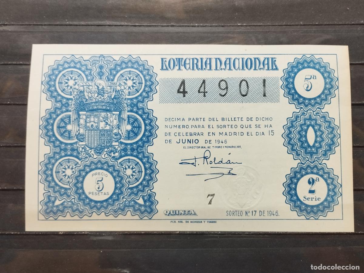 Loterie Nationale: BZB DECIMO DE LOTERIA 1946. SORTEO 17. PERFECTO. SIN DOBLECES