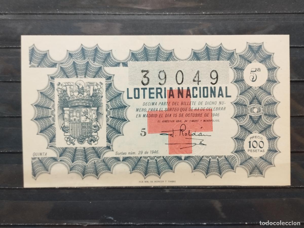 Loterie Nationale: BZB DECIMO DE LOTERIA 1946. SORTEO 29. CRUZ ROJA. PERFECTO. SIN DOBLECES.