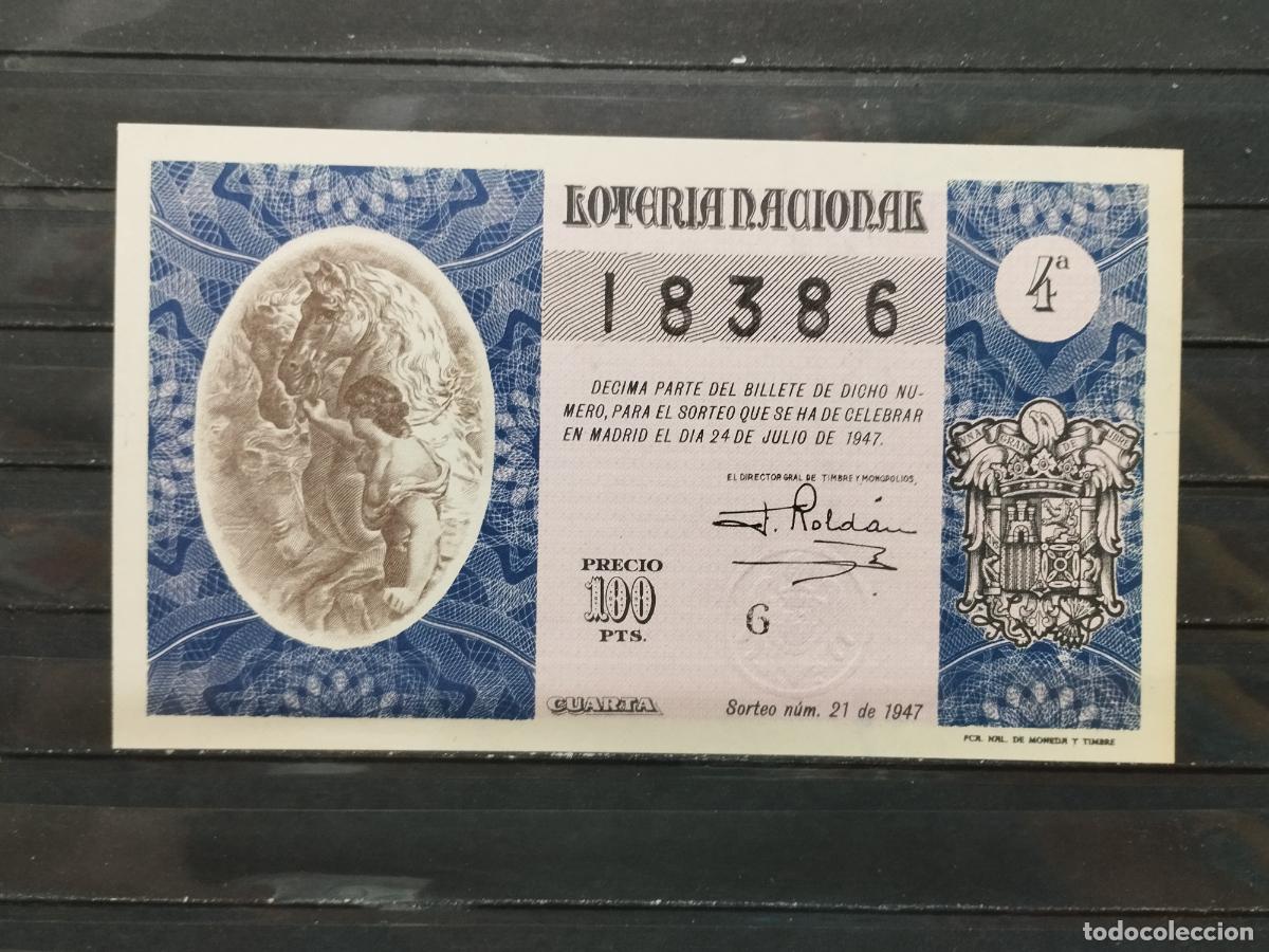 Loterie Nationale: BZB DECIMO DE LOTERIA 1947. SORTEO 21. PERFECTO. SIN DOBLECES.