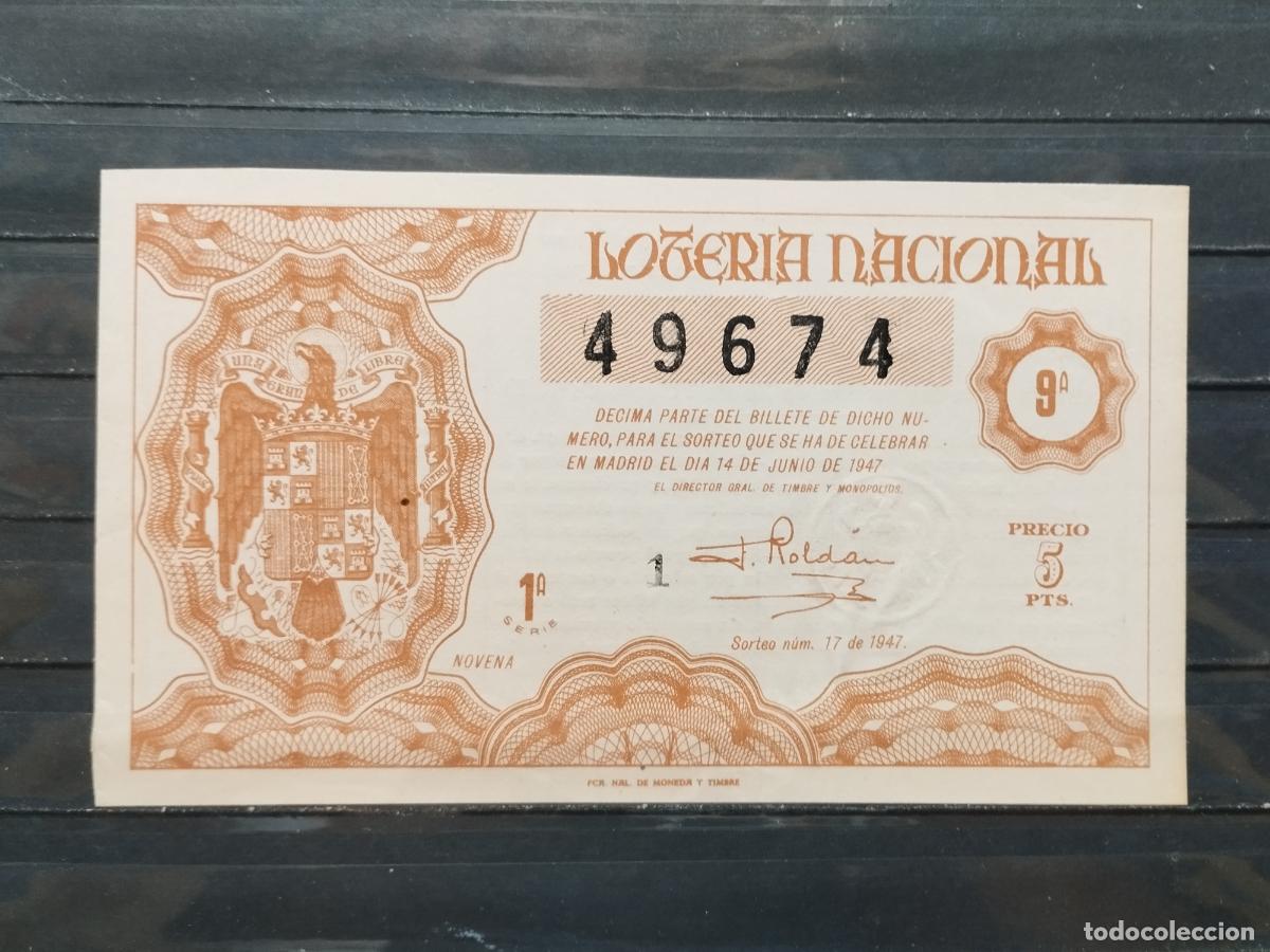Loterie Nationale: BZB DECIMO DE LOTERIA 1947. SORTEO 17. PERFECTO. SIN DOBLECES.