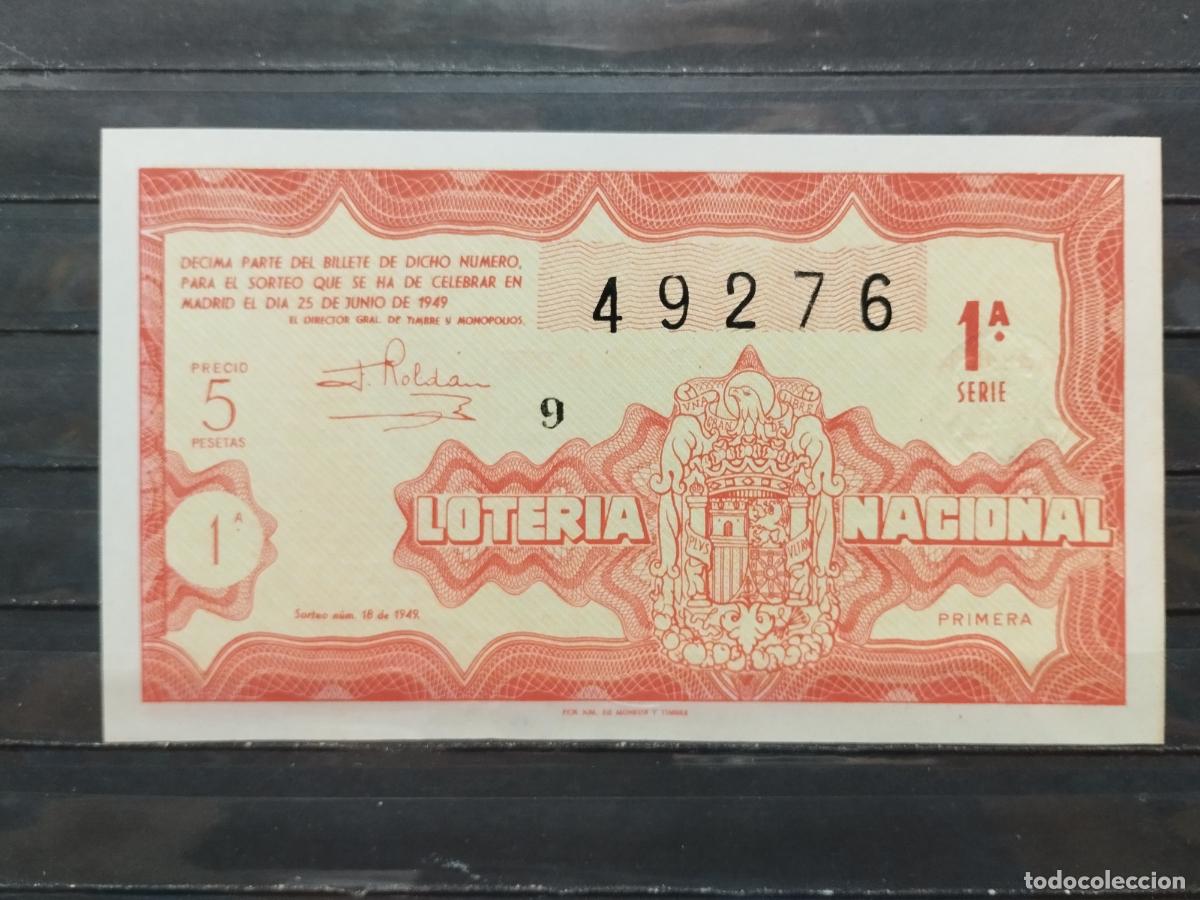 Loterie Nationale: BZB DECIMO DE LOTERIA 1949. SORTEO 18. PERFECTO. SIN DOBLECES.