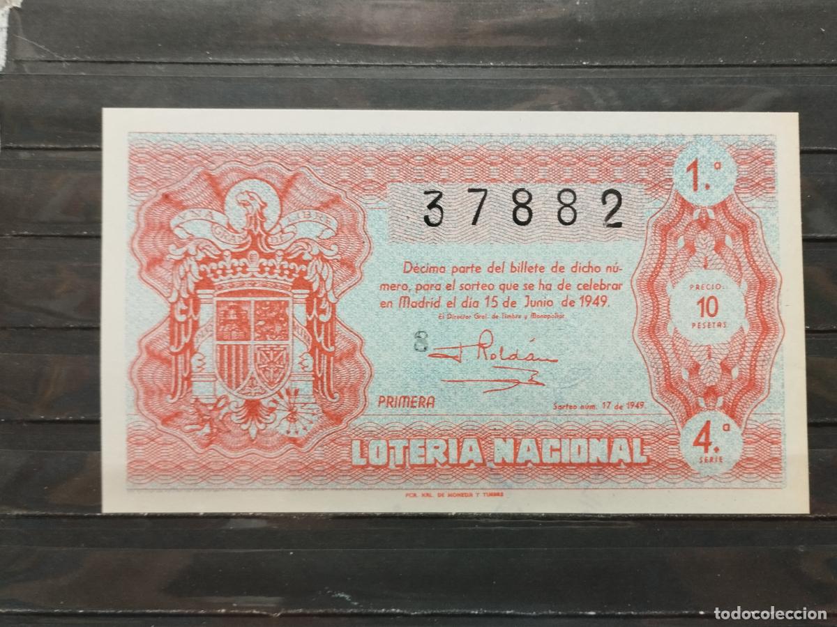 Loterie Nationale: BZB DECIMO DE LOTERIA 1949. SORTEO 17. PERFECTO. SIN DOBLECES.