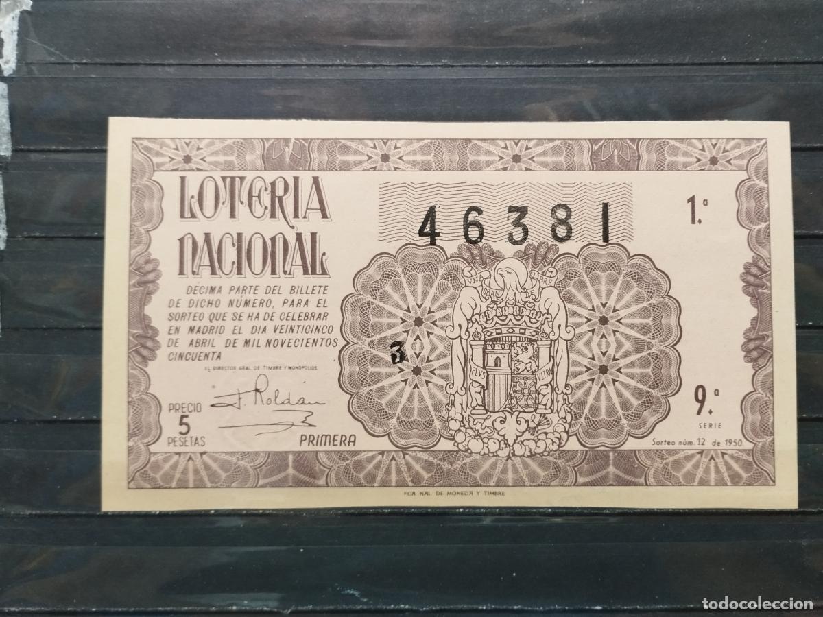 Loterie Nationale: BZB DECIMO DE LOTERIA 1950. SORTEO 12. PERFECTO. SIN DOBLECES.