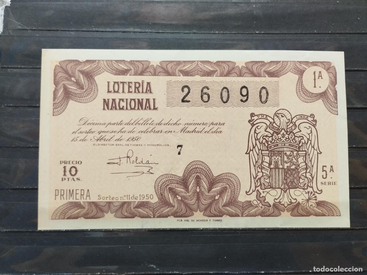 Loterie Nationale: BZB DECIMO DE LOTERIA 1950. SORTEO 11. PERFECTO. SIN DOBLECES.