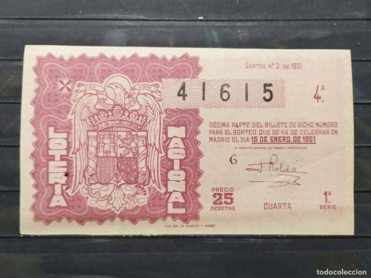 Loterie Nationale: BZB DECIMO DE LOTERIA 1951. SORTEO 2. PERFECTO. SIN DOBLECES.