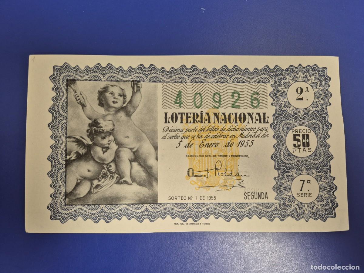 Loter&iacute;a nacional: LOTERIA NACIONAL SORTEO 1 DE 1955 NI&Ntilde;O