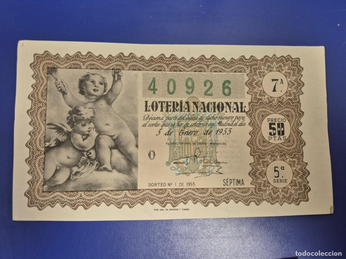 Loter&iacute;a nacional: LOTERIA NACIONAL SORTEO 1 DE 1955 NI&Ntilde;O