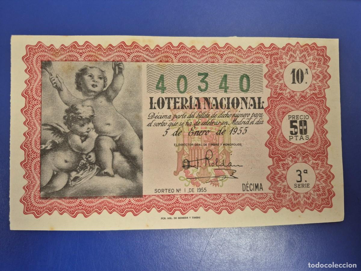 Loter&iacute;a nacional: LOTERIA NACIONAL SORTEO 1 DE 1955 NI&Ntilde;O