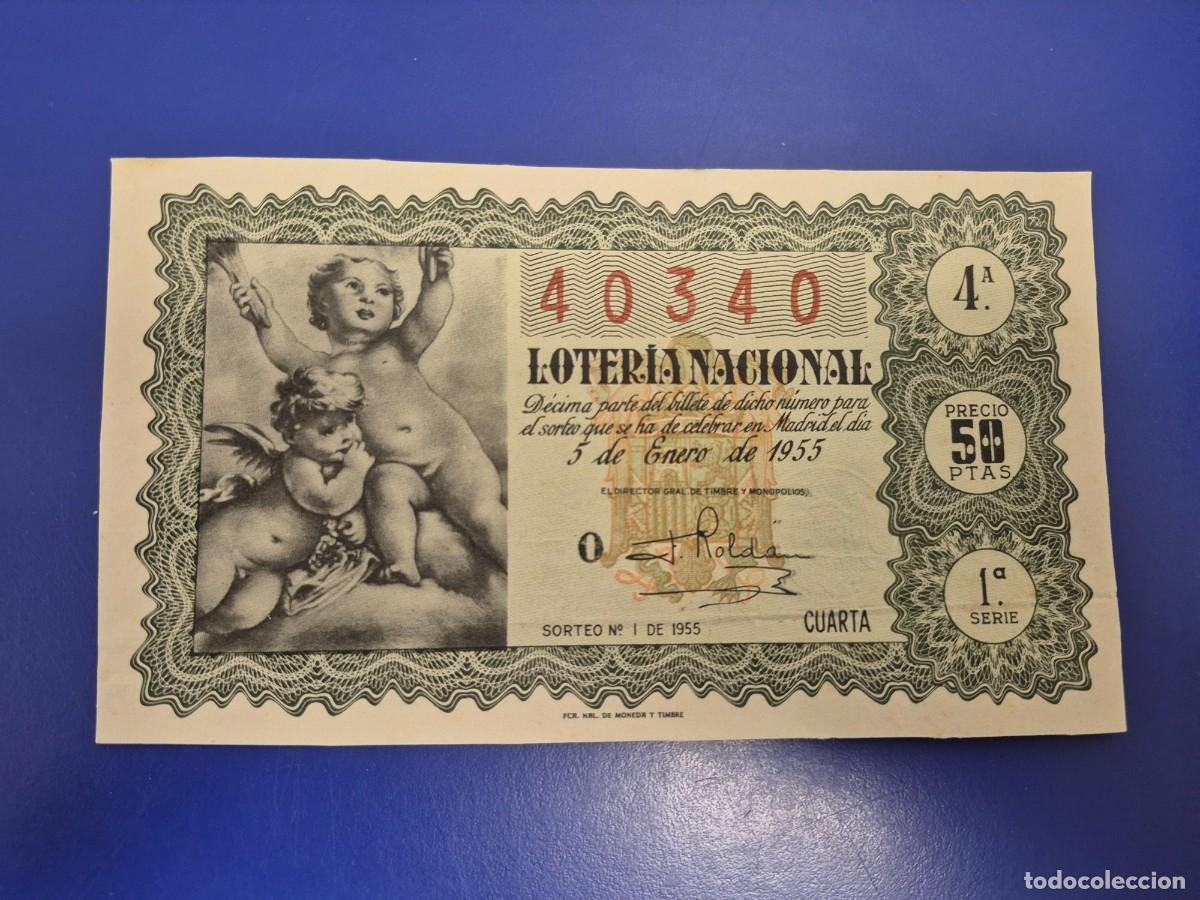 Loter&iacute;a nacional: LOTERIA NACIONAL SORTEO 1 DE 1955 NI&Ntilde;O