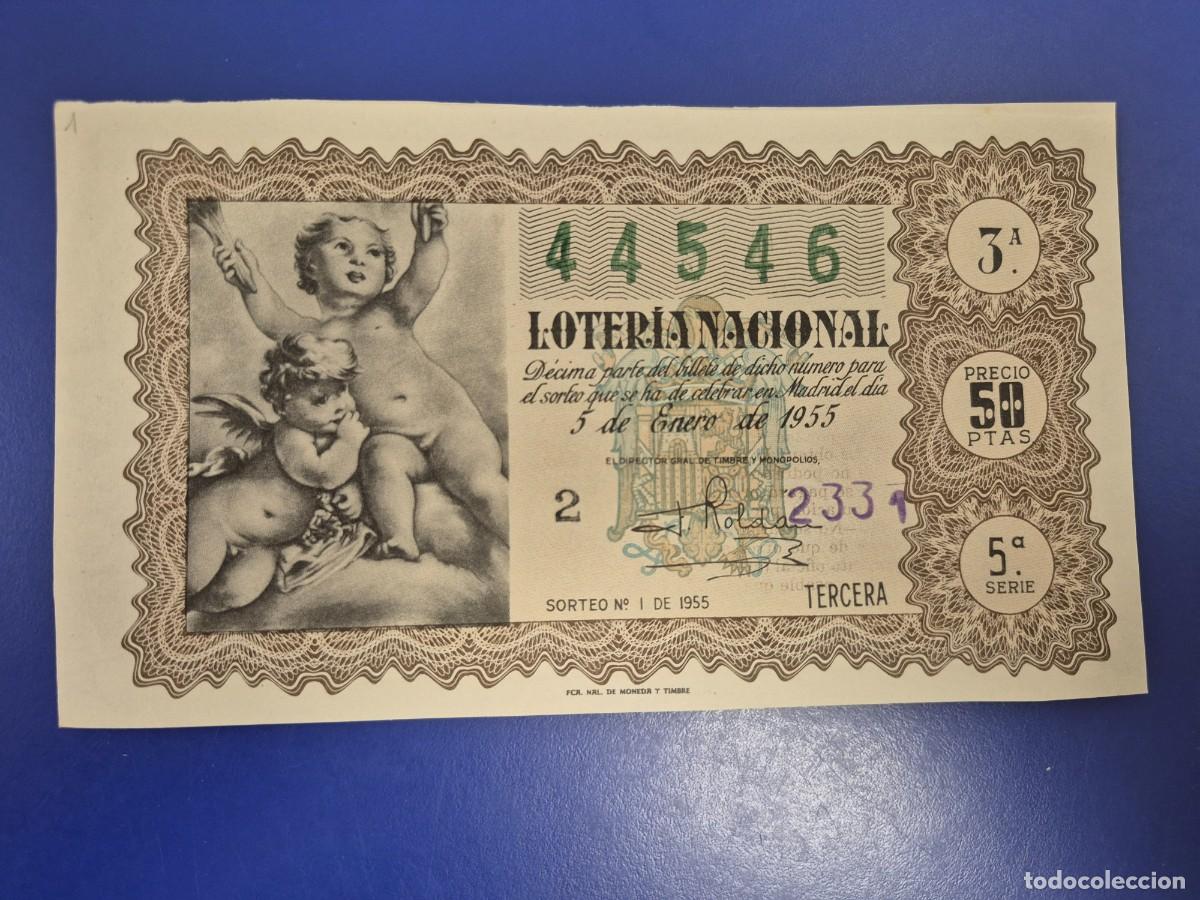 Loter&iacute;a nacional: LOTERIA NACIONAL SORTEO 1 DE 1955 NI&Ntilde;O