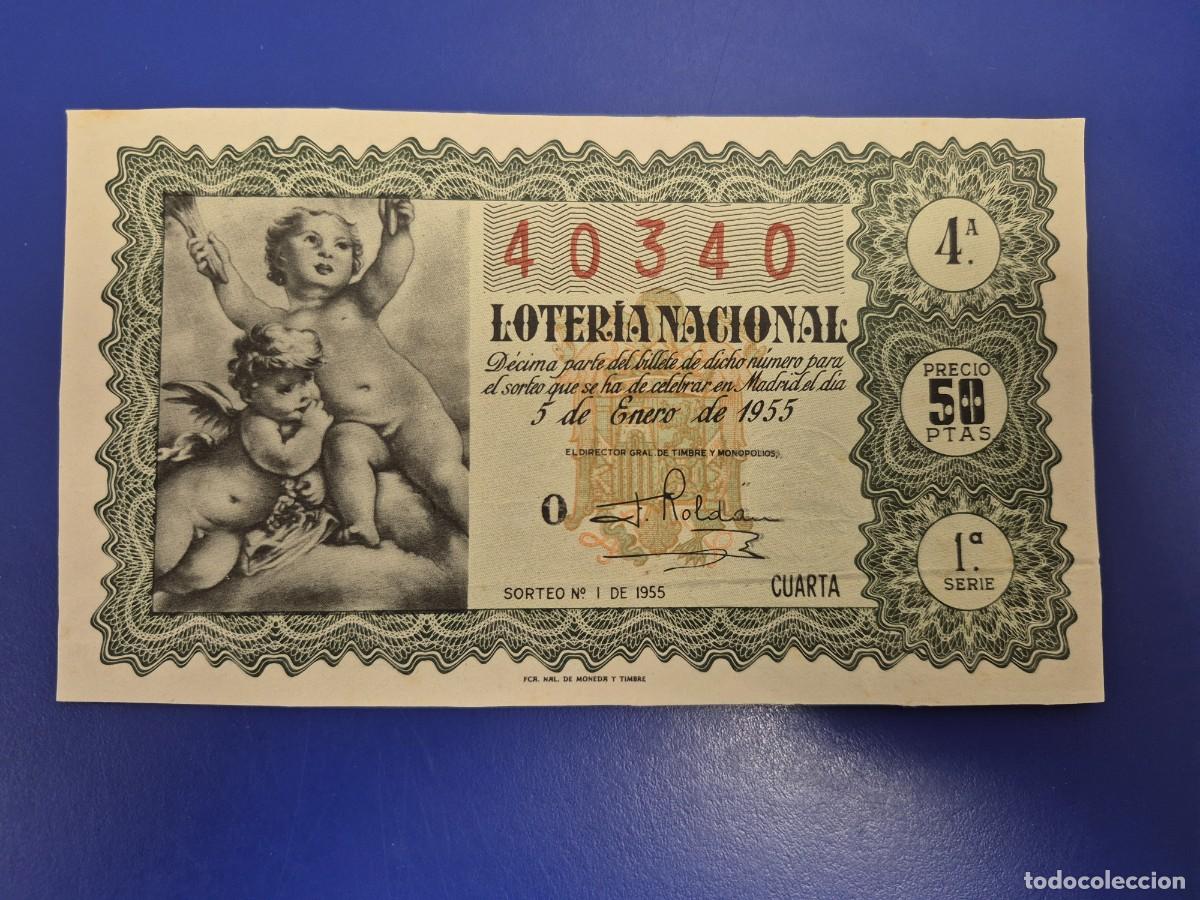 Loter&iacute;a nacional: LOTERIA NACIONAL SORTEO 1 DE 1955 NI&Ntilde;O