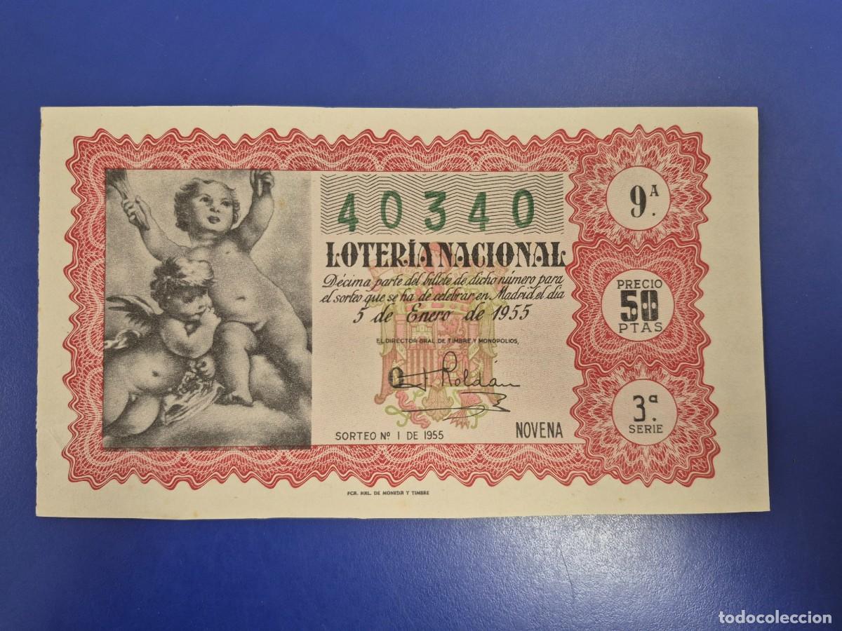Loter&iacute;a nacional: LOTERIA NACIONAL SORTEO 1 DE 1955 NI&Ntilde;O