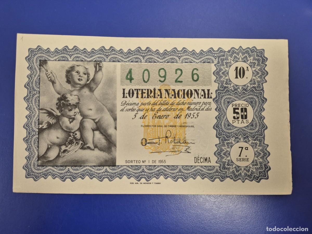 Loter&iacute;a nacional: LOTERIA NACIONAL SORTEO 1 DE 1955 NI&Ntilde;O