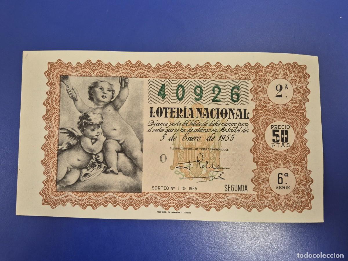 Loter&iacute;a nacional: LOTERIA NACIONAL SORTEO 1 DE 1955 NI&Ntilde;O
