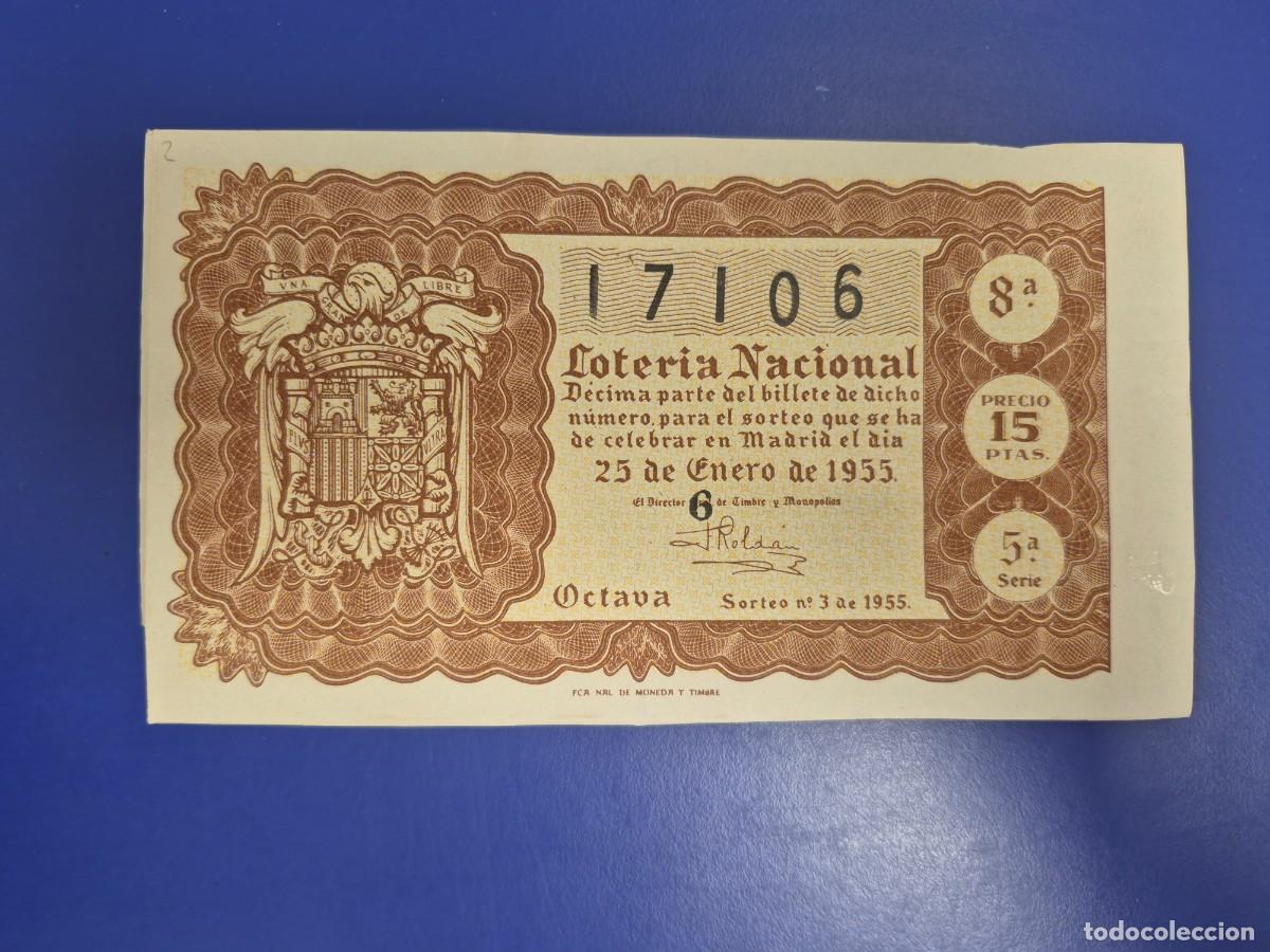 Loter&iacute;a nacional: LOTERIA NACIONAL SORTEO 3 DE 1955