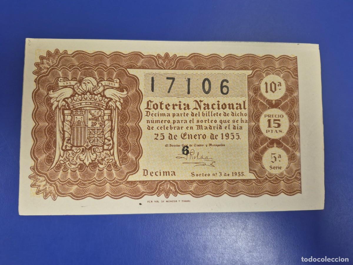 Loter&iacute;a nacional: LOTERIA NACIONAL SORTEO 3 DE 1955