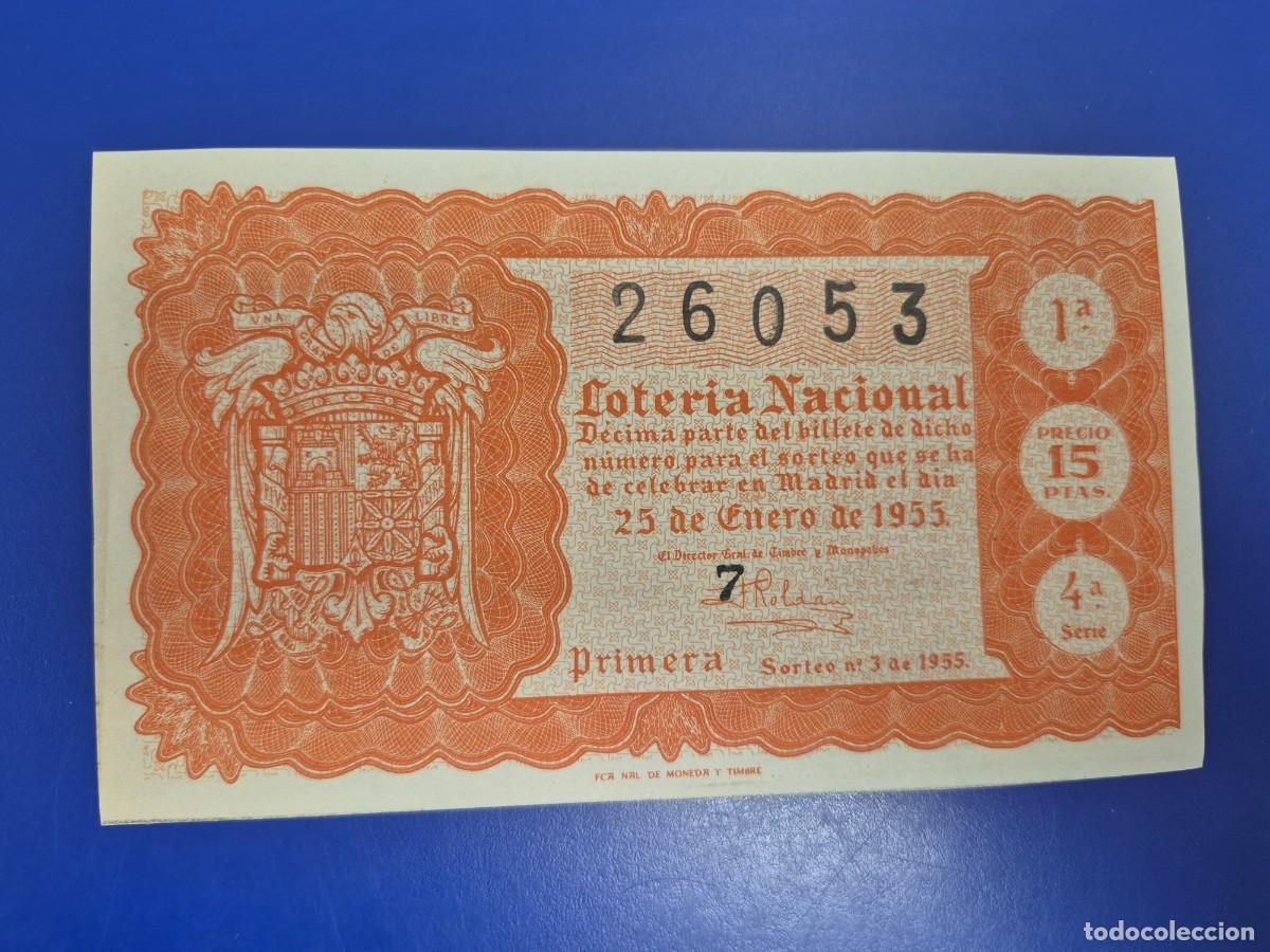 Loter&iacute;a nacional: LOTERIA NACIONAL SORTEO 3 DE 1955
