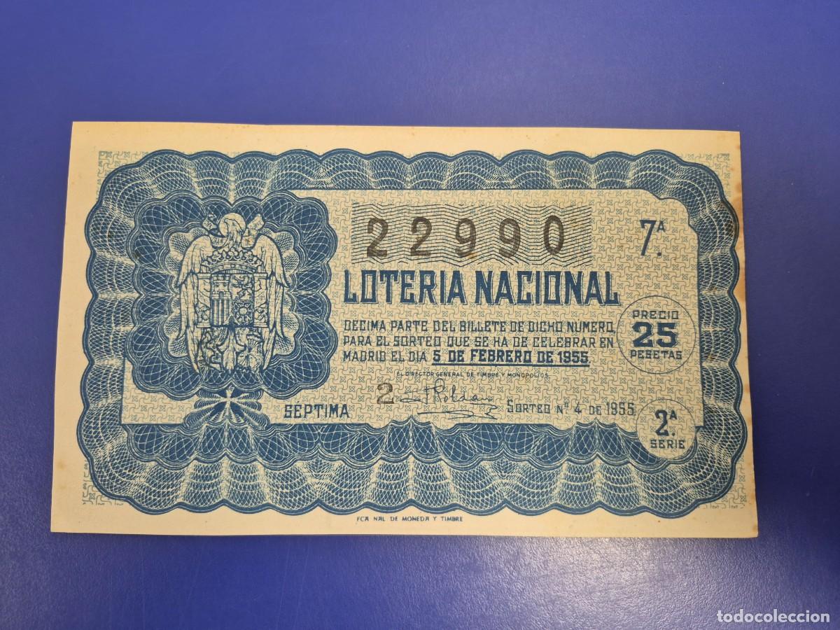 Loter&iacute;a nacional: LOTERIA NACIONAL SORTEO 4 DE 1955
