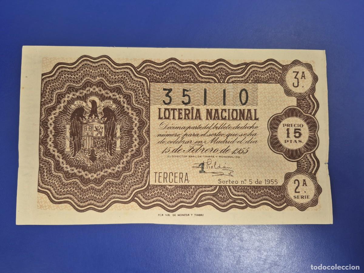 Loter&iacute;a nacional: LOTERIA NACIONAL SORTEO 5 DE 1955