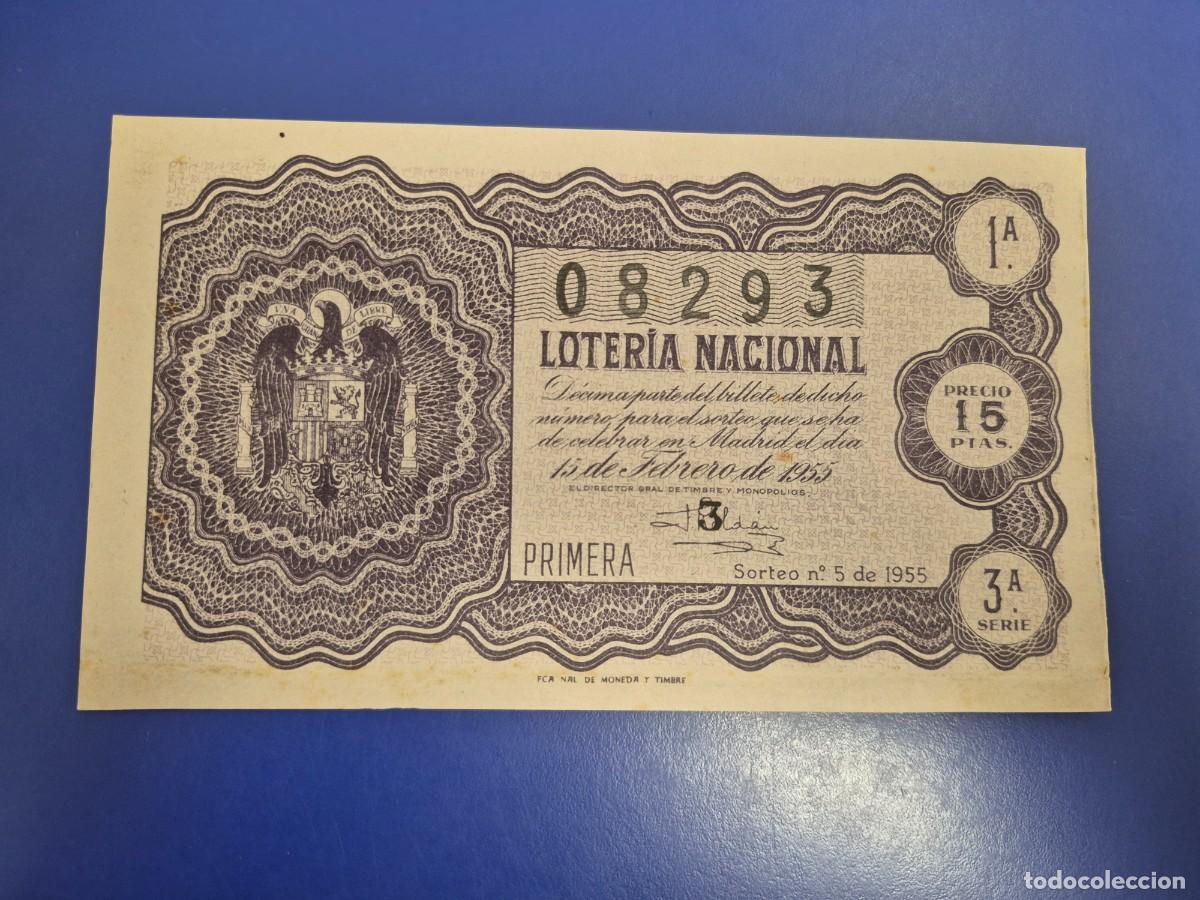 Loter&iacute;a nacional: LOTERIA NACIONAL SORTEO 5 DE 1955