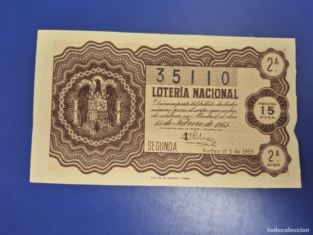 Loter&iacute;a nacional: LOTERIA NACIONAL SORTEO 5 DE 1955