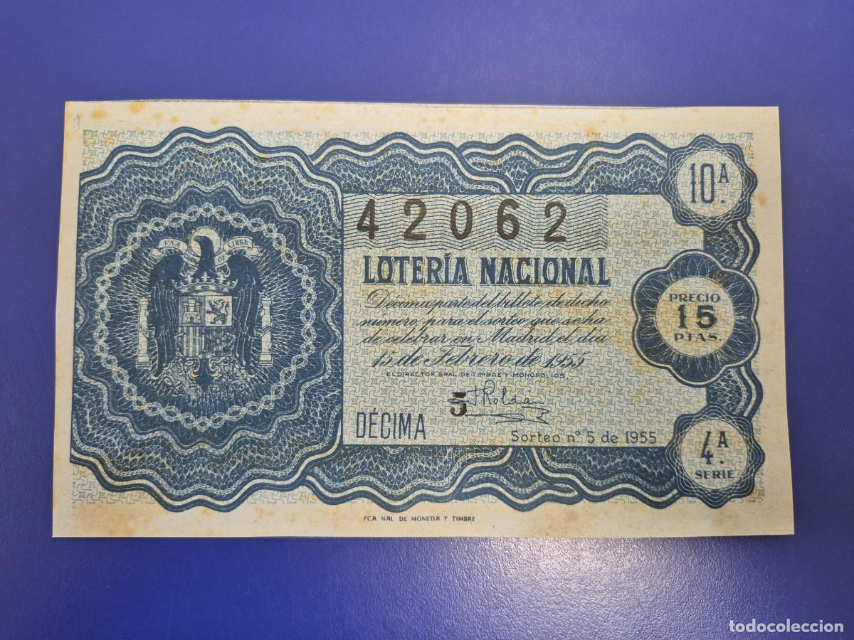 Loter&iacute;a nacional: LOTERIA NACIONAL SORTEO 5 DE 1955