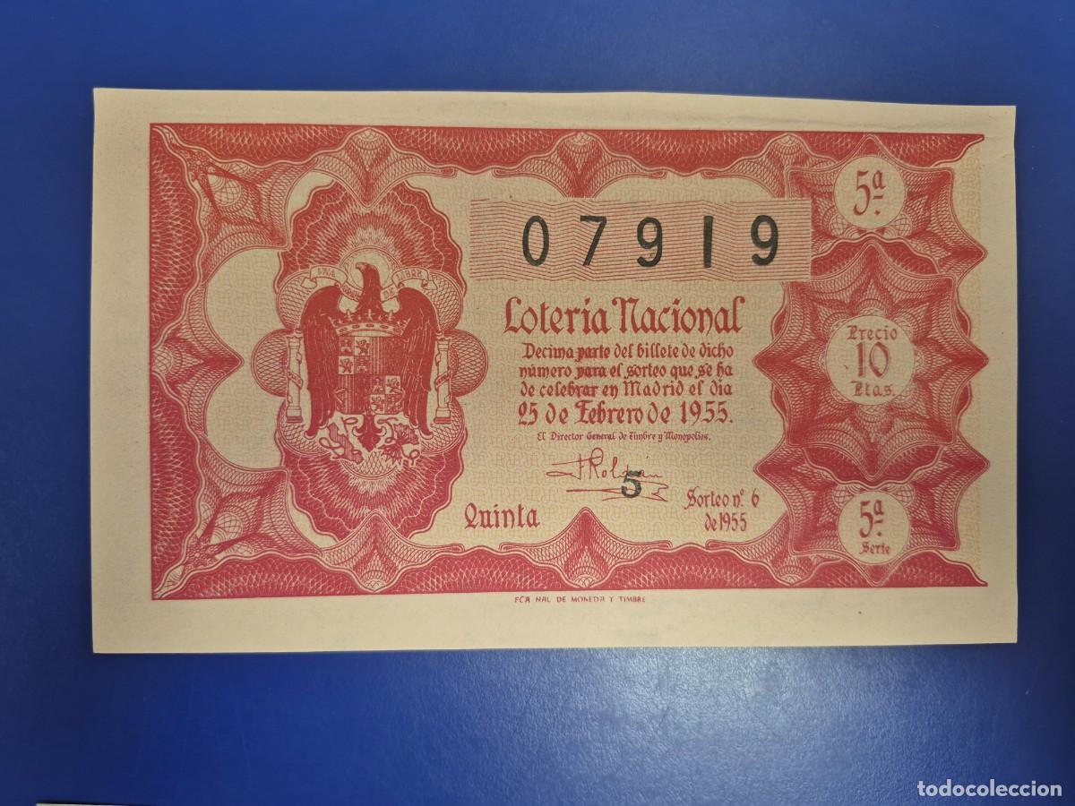 Loter&iacute;a nacional: LOTERIA NACIONAL SORTEO 6 DE 1955