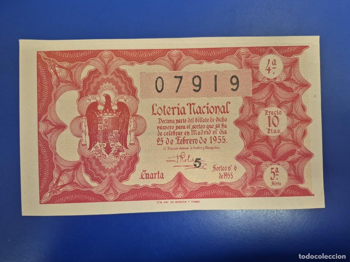 Loter&iacute;a nacional: LOTERIA NACIONAL SORTEO 6 DE 1955