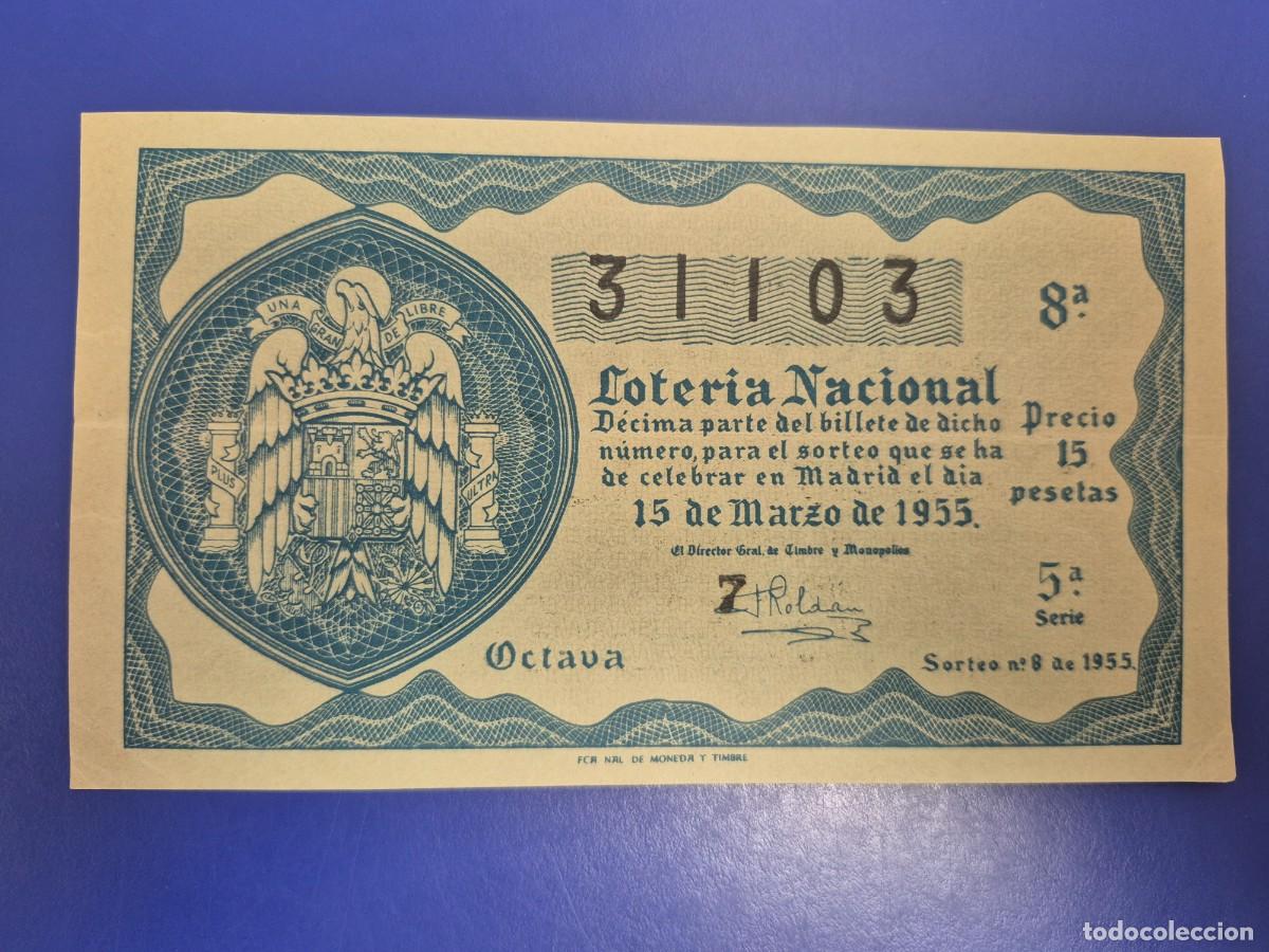 Loter&iacute;a nacional: LOTERIA NACIONAL SORTEO 8 DE 1955