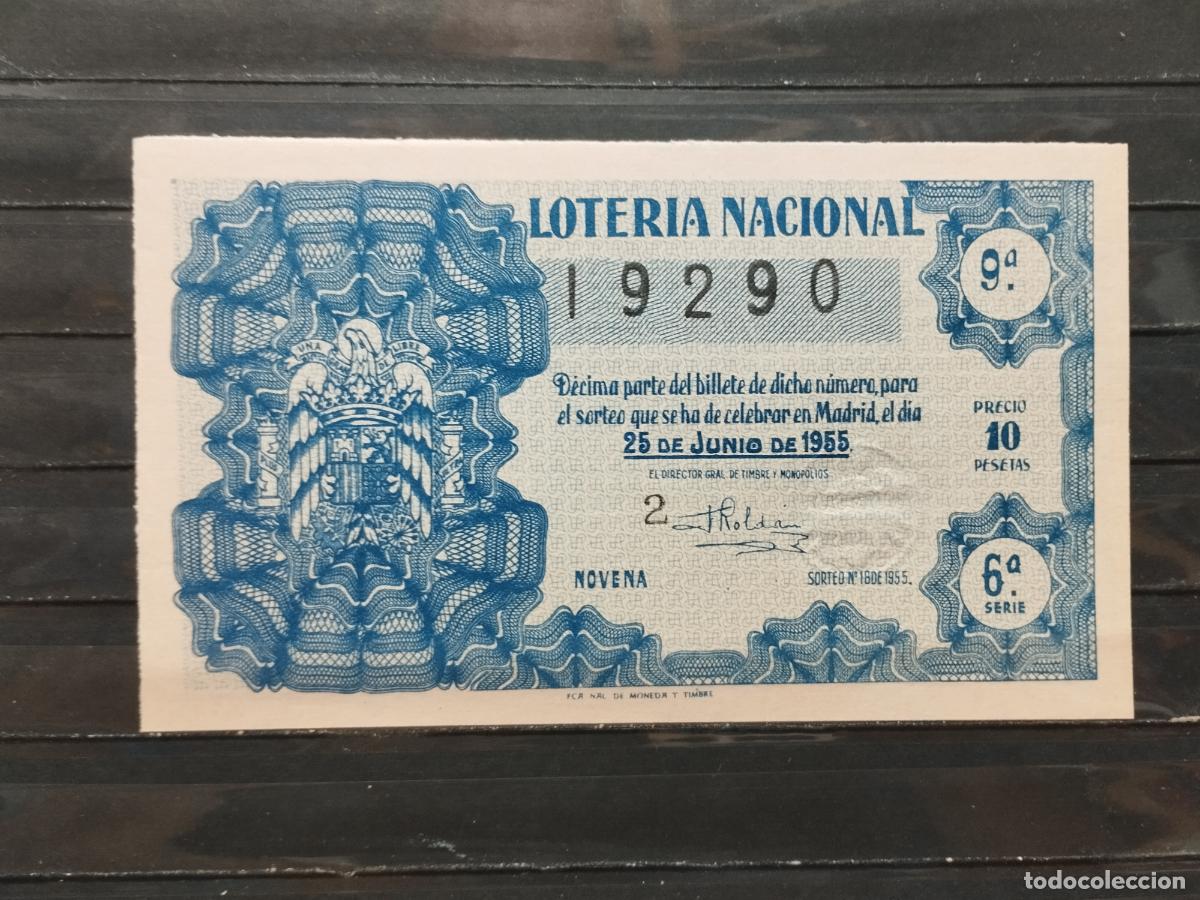 Lotteria Nationale Spagnola: BZB DECIMO DE LOTERIA 1955. SORTEO 18. PERFECTO SIN DOBLECES.