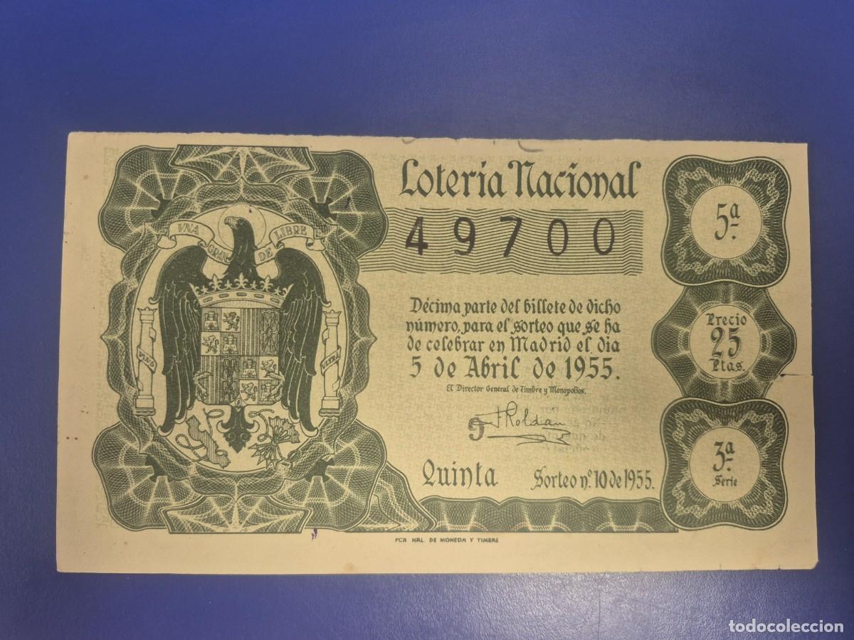 Loter&iacute;a nacional: LOTERIA NACIONAL SORTEO 10 DE 1955