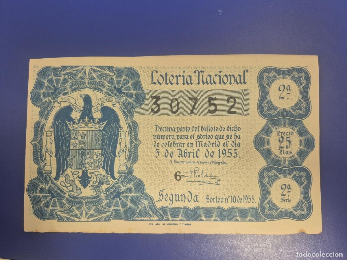 Loter&iacute;a nacional: LOTERIA NACIONAL SORTEO 10 DE 1955