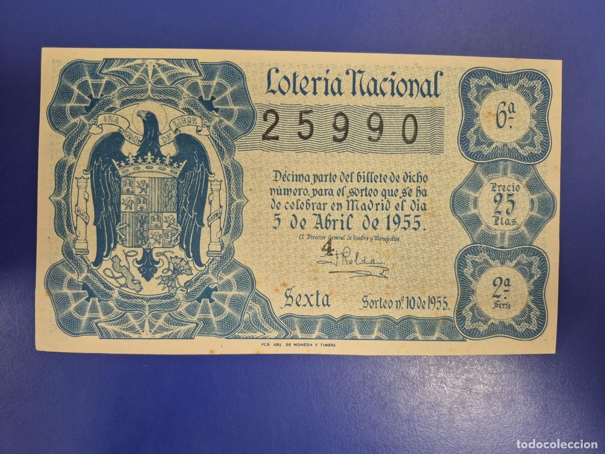 Loter&iacute;a nacional: LOTERIA NACIONAL SORTEO 10 DE 1955