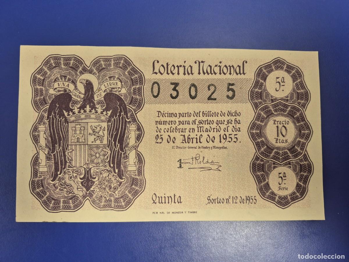 Loter&iacute;a nacional: LOTERIA NACIONAL SORTEO 12 DE 1955