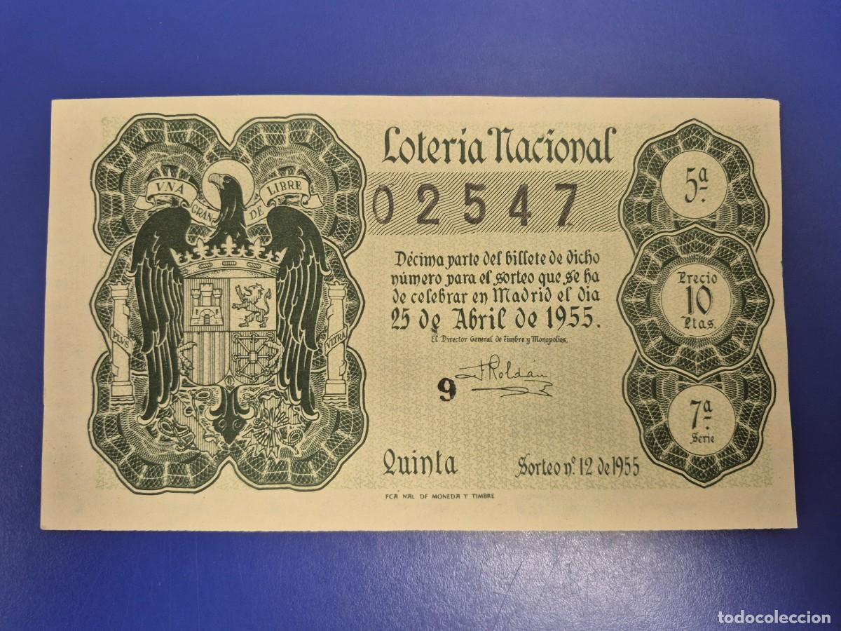 Loter&iacute;a nacional: LOTERIA NACIONAL SORTEO 12 DE 1955
