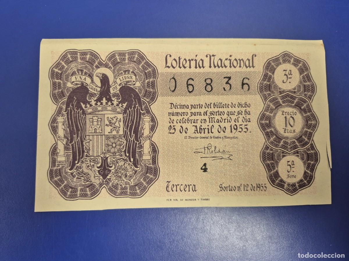 Loter&iacute;a nacional: LOTERIA NACIONAL SORTEO 12 DE 1955