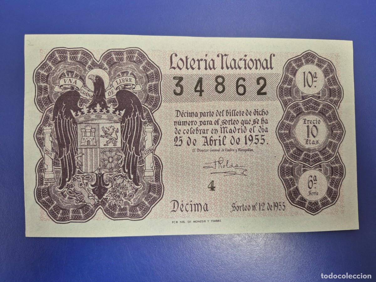 Loter&iacute;a nacional: LOTERIA NACIONAL SORTEO 12 DE 1955