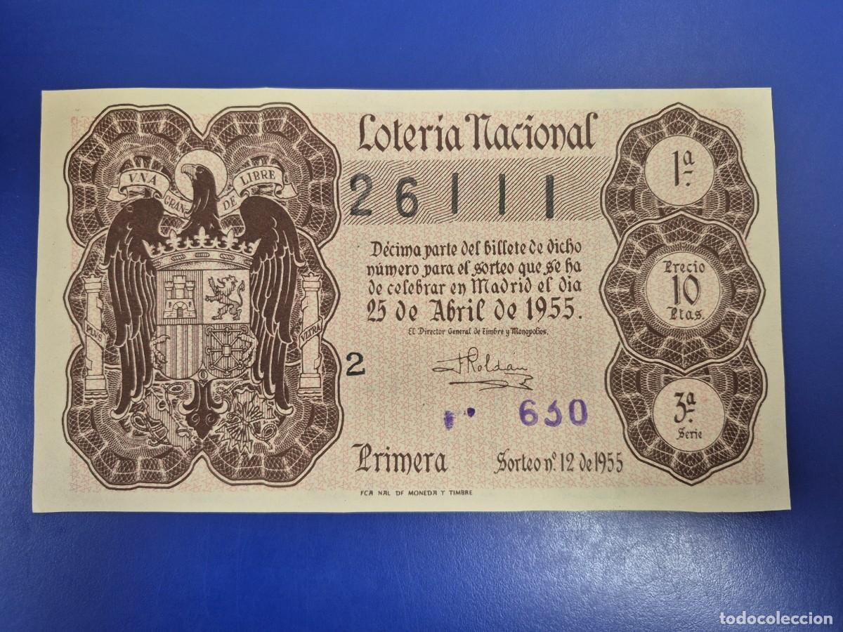 Loter&iacute;a nacional: LOTERIA NACIONAL SORTEO 12 DE 1955
