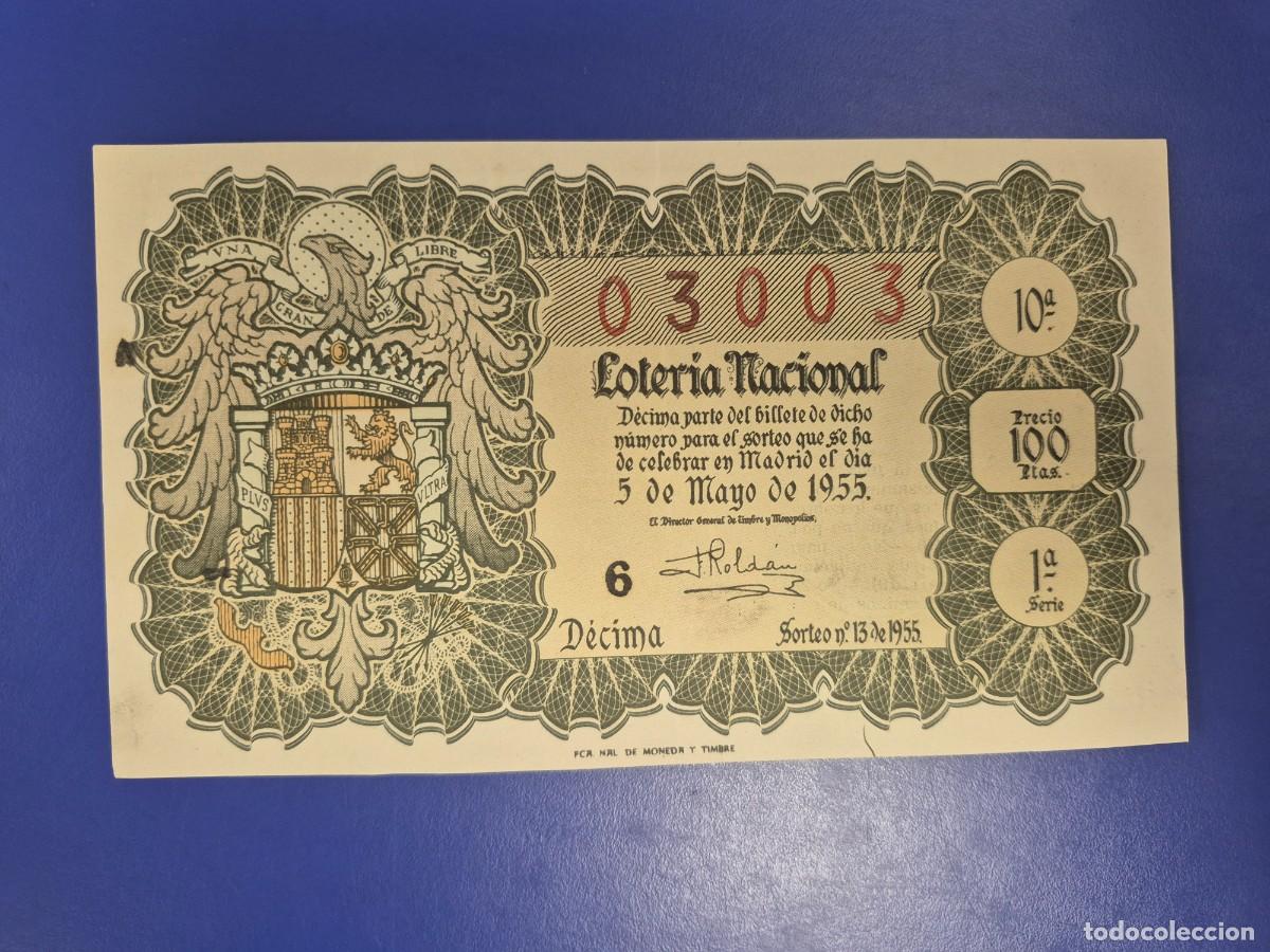 Loter&iacute;a nacional: LOTERIA NACIONAL SORTEO 13 DE 1955