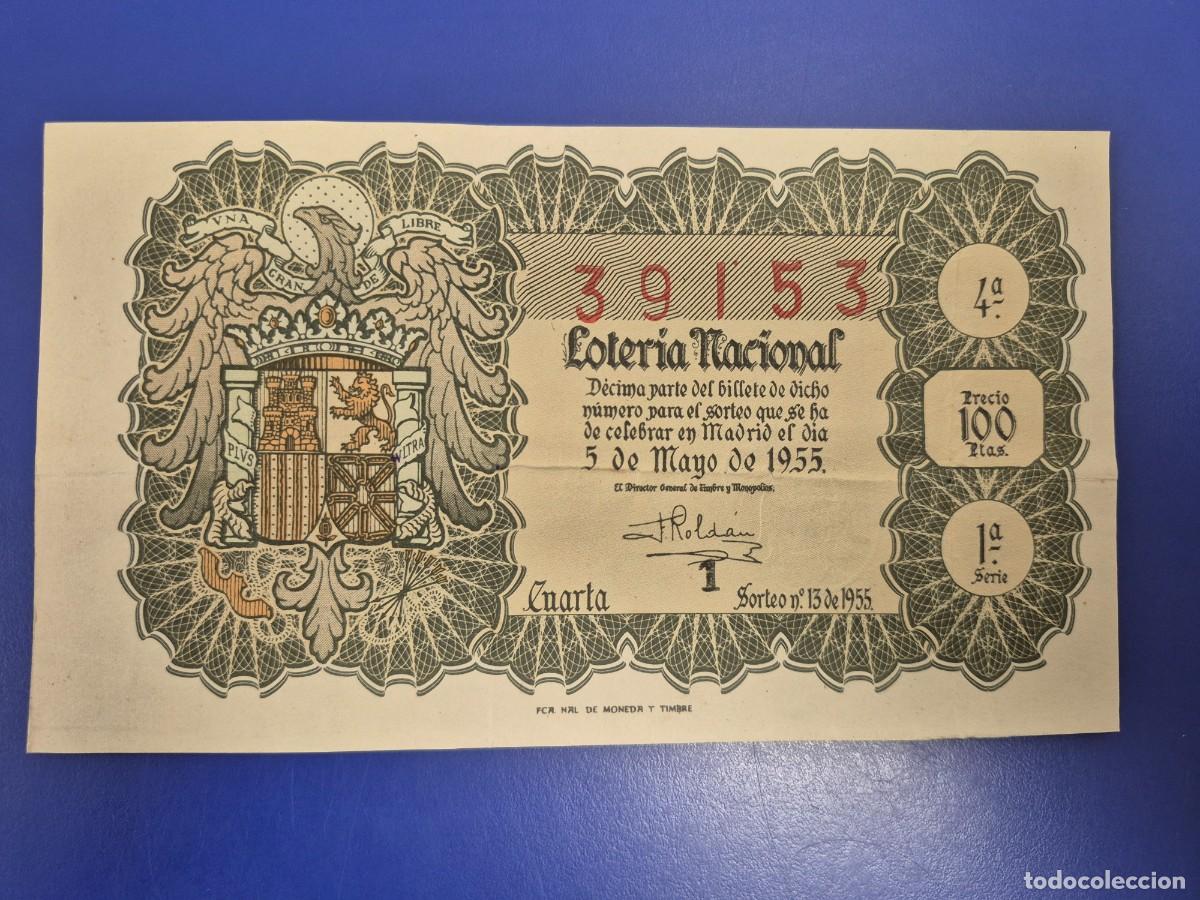 Loter&iacute;a nacional: LOTERIA NACIONAL SORTEO 13 DE 1955