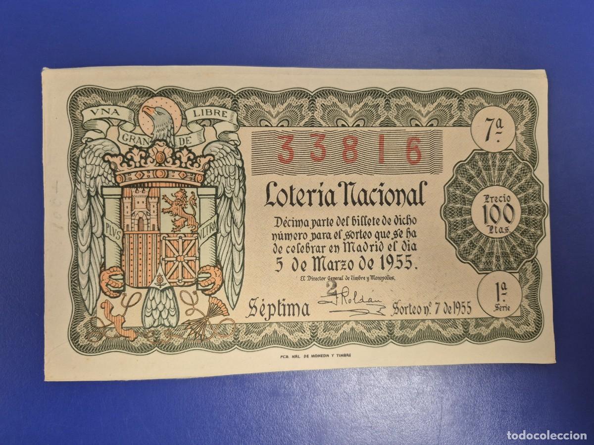 Loter&iacute;a nacional: LOTERIA NACIONAL SORTEO 7 DE 1955