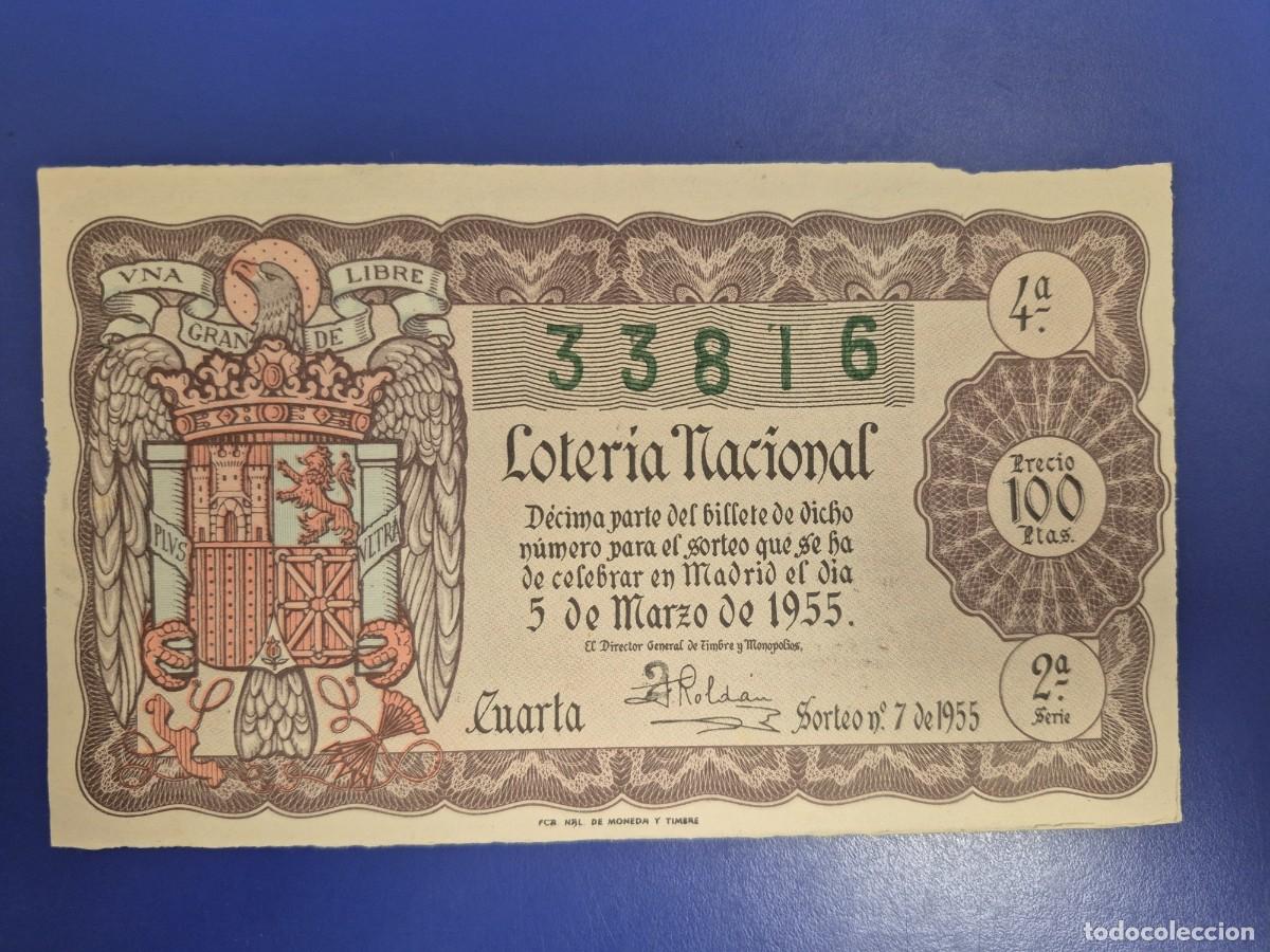 Loter&iacute;a nacional: LOTERIA NACIONAL SORTEO 7 DE 1955