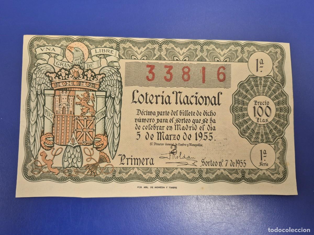 Loter&iacute;a nacional: LOTERIA NACIONAL SORTEO 7 DE 1955