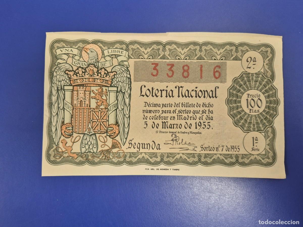 Loter&iacute;a nacional: LOTERIA NACIONAL SORTEO 7 DE 1955
