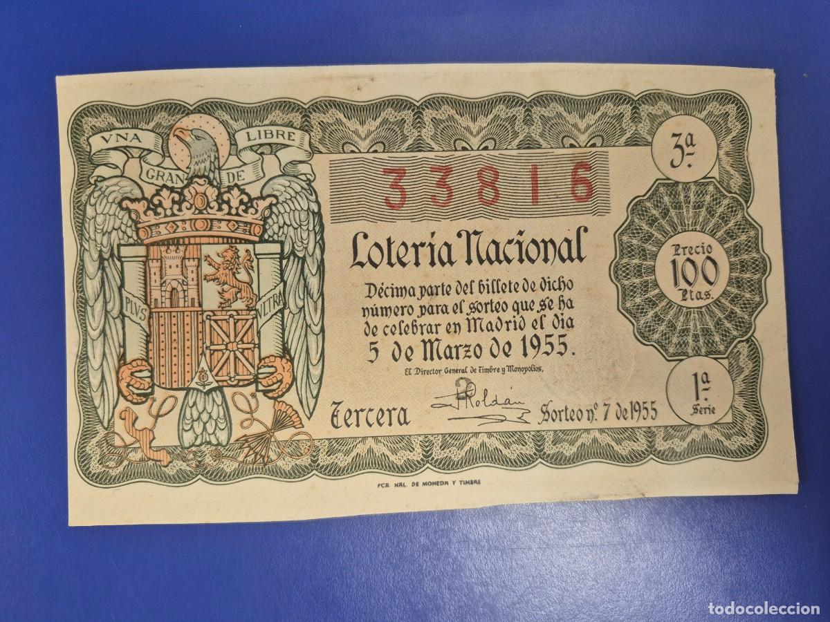 Loter&iacute;a nacional: LOTERIA NACIONAL SORTEO 7 DE 1955
