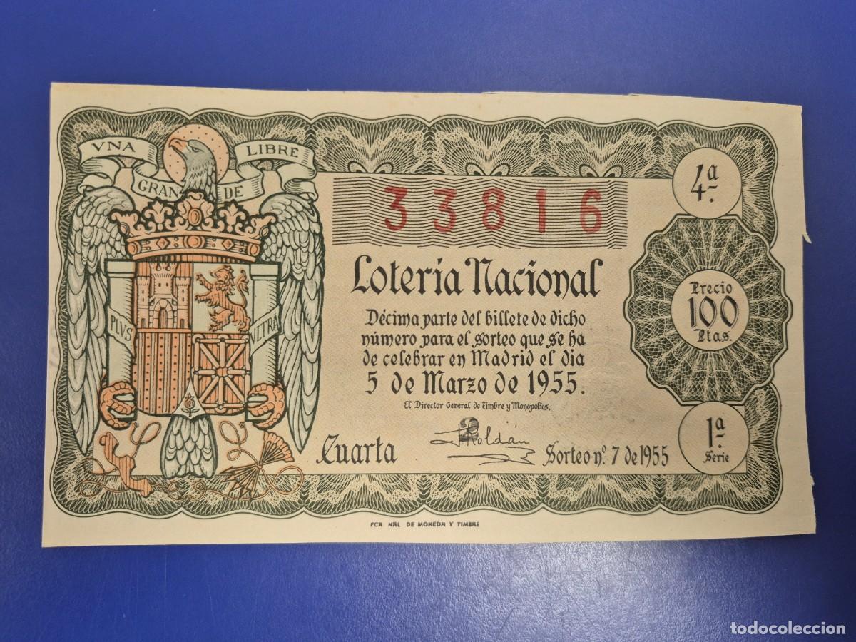 Loter&iacute;a nacional: LOTERIA NACIONAL SORTEO 7 DE 1955