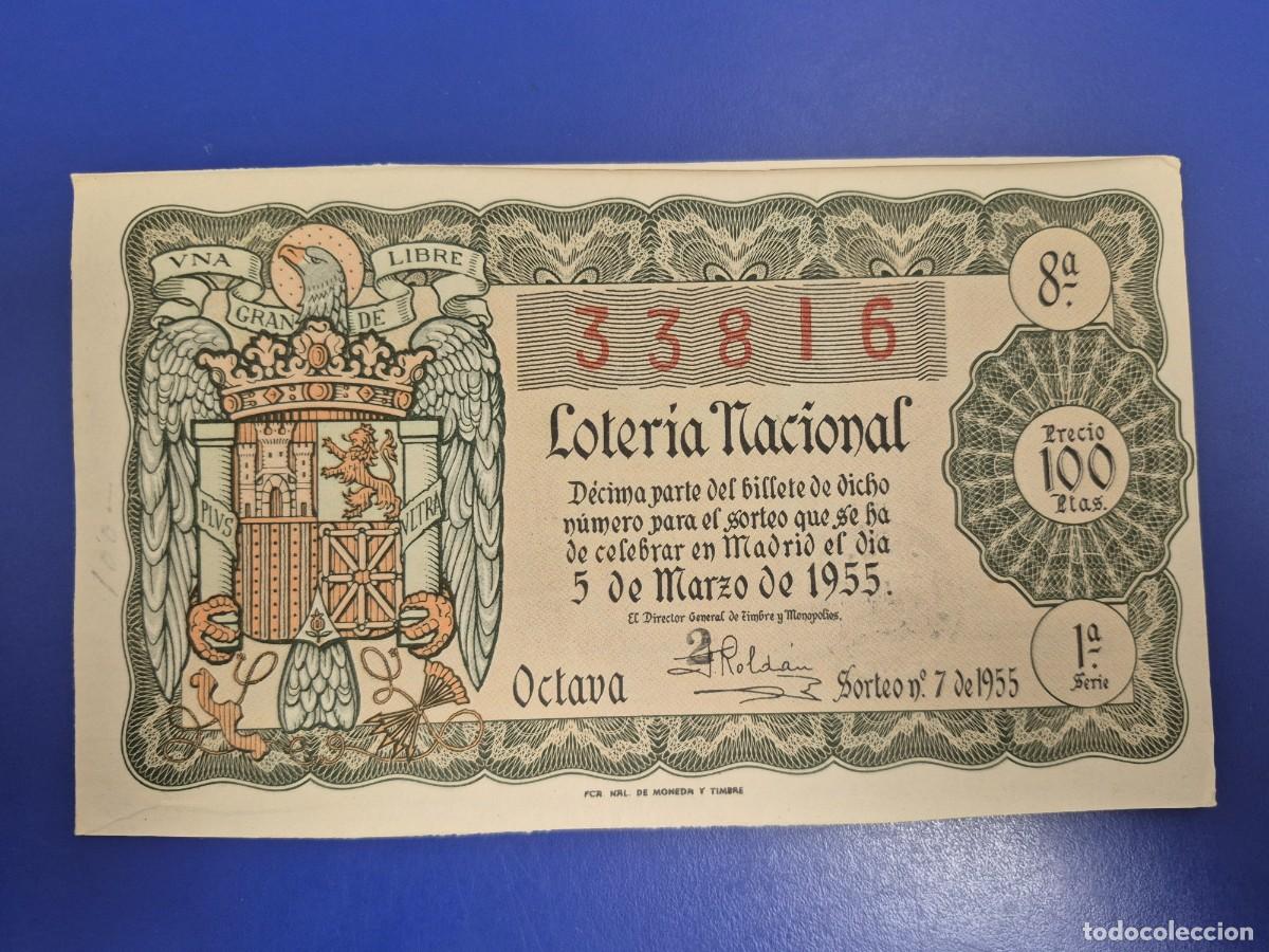 Loter&iacute;a nacional: LOTERIA NACIONAL SORTEO 7 DE 1955