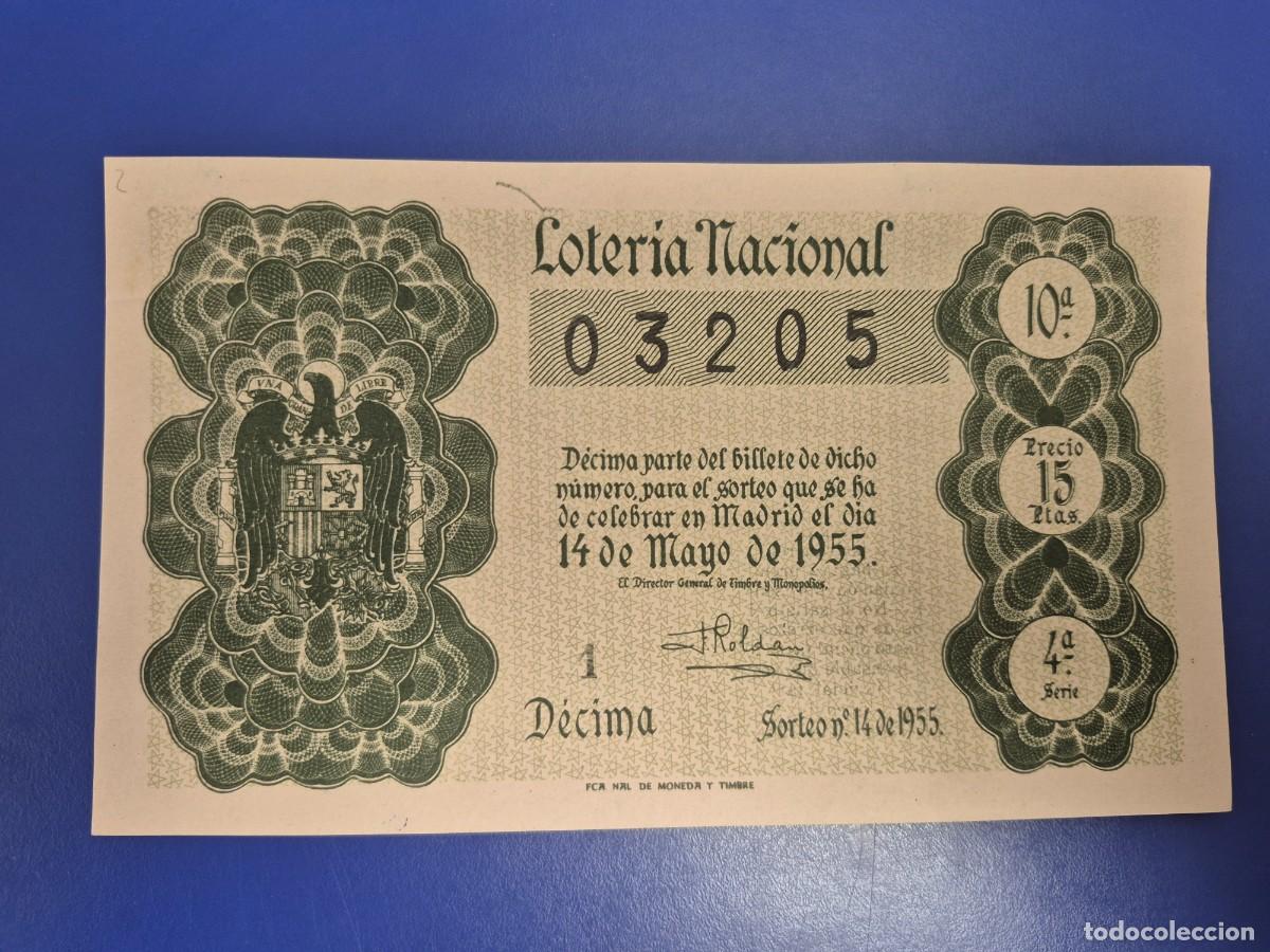 Loter&iacute;a nacional: LOTERIA NACIONAL SORTEO 14 DE 1955