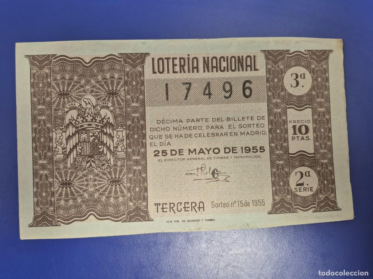 Loter&iacute;a nacional: LOTERIA NACIONAL SORTEO 15 DE 1955